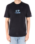 C.P. Company t-shirt con logo grafico blu