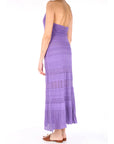 Twinset abito lungo in maglia viola