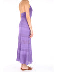 Twinset abito lungo in maglia viola