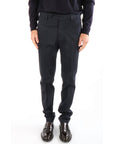 Berwich Pantalone Morello in Gabardina Uomo Blu Navy