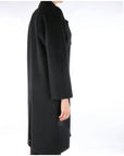 Kocca Cappotto Doppiopetto con Revers Donna Nero