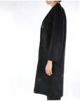 Kocca Cappotto Doppiopetto con Revers Donna Nero