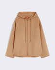 Max Mara Studio Caban in Lana, Cachemire e Seta Nocciola