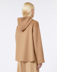 Max Mara Studio Caban in Lana, Cachemire e Seta Nocciola