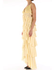 Elisabetta Franchi abito in georgette con balze