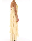 Elisabetta Franchi abito in georgette con balze