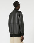 Max Mara Weekend Bomber Lungo in Nappa Nero