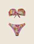 F**K Bikini Fascia V Ferretto con Slip Fisso Fantasia Multicolor