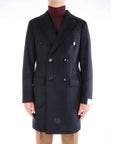 Breras Milano Cappotto Doppiopetto in Lana Uomo Blu