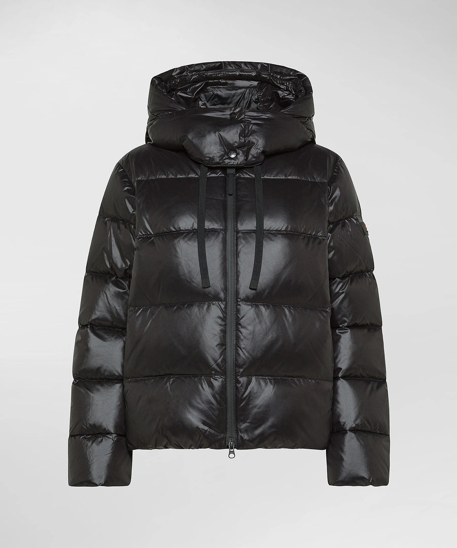 Peuterey Piumino Corto in Nylon Lucente Donna Nero – Acquaviva San