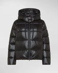 Peuterey Piumino Corto in Nylon Lucente Donna Nero