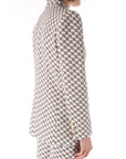 Elisabetta Franchi giacca in crepe stampa logo