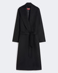 Max Mara Studio Cappotto in Drap di Pura Lana Nero