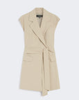 Max Mara Weekend Blazer Smanicato in Crêpe Beige