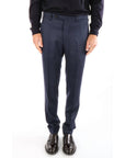 Berwich Pantalone Morello in Flanella Uomo Blu Navy