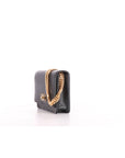 Elisabetta Franchi tracolla nera con placca logo