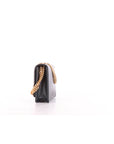 Elisabetta Franchi tracolla nera con placca logo