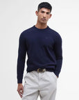 Barbour Pullover Girocollo Essential Uomo Blu Navy