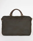 Barbour Briefcase in Pelle Cerata Marrone