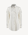 Nineminutes Camicia The Up Cotton Stripe Donna Burro