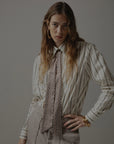 Nineminutes Camicia The Up Cotton Stripe Donna Burro