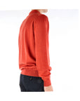 Kangra Polo in Lana Merino Uomo Arancio