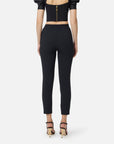 Elisabetta Franchi Pantaloni in Doppio Crêpe Nero