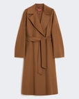 Max Mara Studio Cappotto in Lana, Cachemire e Seta Nocciola