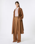 Max Mara Studio Cappotto in Lana, Cachemire e Seta Nocciola