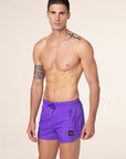 F**K Costume Tinta Unita Short Fit Viola Fluo
