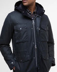 Barbour Giacca Cerata Invernale Sapper Uomo Blu Navy