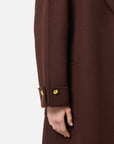 Elisabetta Franchi Cappotto Panno Misto Lana Coffee
