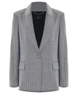 Kocca Giacca in Tessuto a Righe Donna Grigio Medio