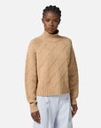 Elisabetta Franchi Pullover con Losanghe Jacquard Miele