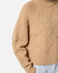 Elisabetta Franchi Pullover con Losanghe Jacquard Miele