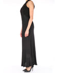 Twinset abito lungo in satin e macramè