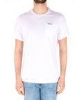 Barbour t-shirt bianca con taschino Langdon