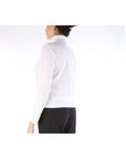 Kocca Maglia in Lana con Dettagli a Costine Donna Bianco
