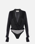 Elisabetta Franchi Body in Raso Nero