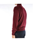 Kangra Maglia Dolcevita in Lana Merinos Uomo Bordeaux
