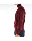 Kangra Maglia Dolcevita in Lana Merinos Uomo Bordeaux