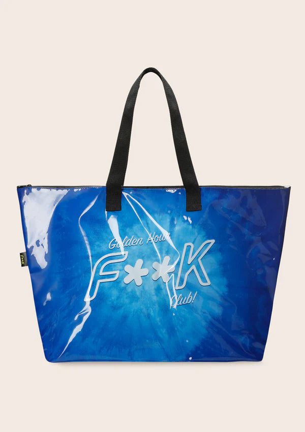 F**k shopping bag blu