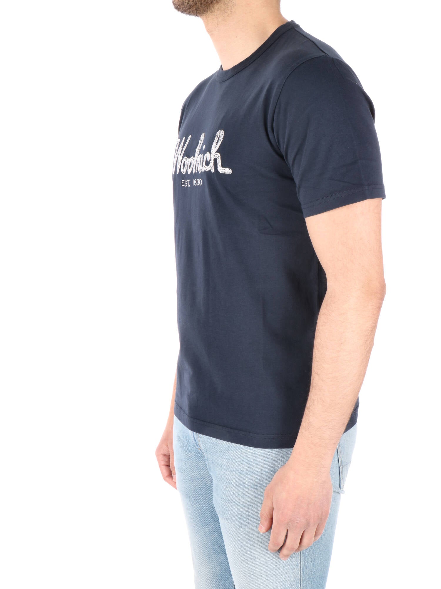 Woolrich t-shirt uomo blu con logo
