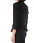 Elisabetta Franchi giacca doppiopetto con placca logo