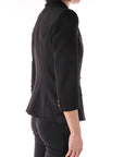 Elisabetta Franchi giacca doppiopetto con placca logo