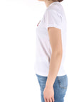 Gaelle Paris t-shirt con logo gioiello bianco