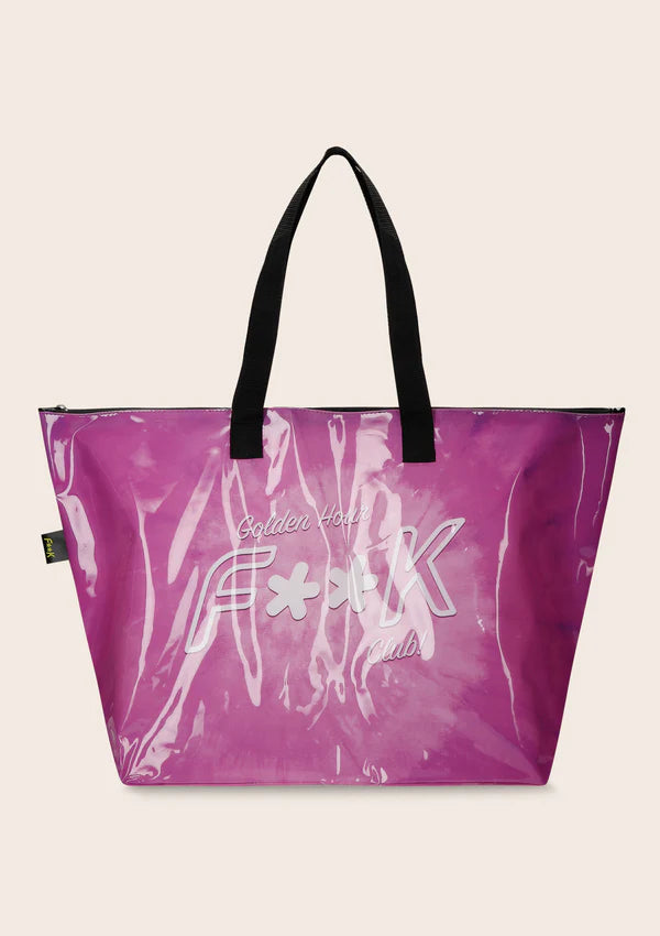 F**K shopping bag fuxia