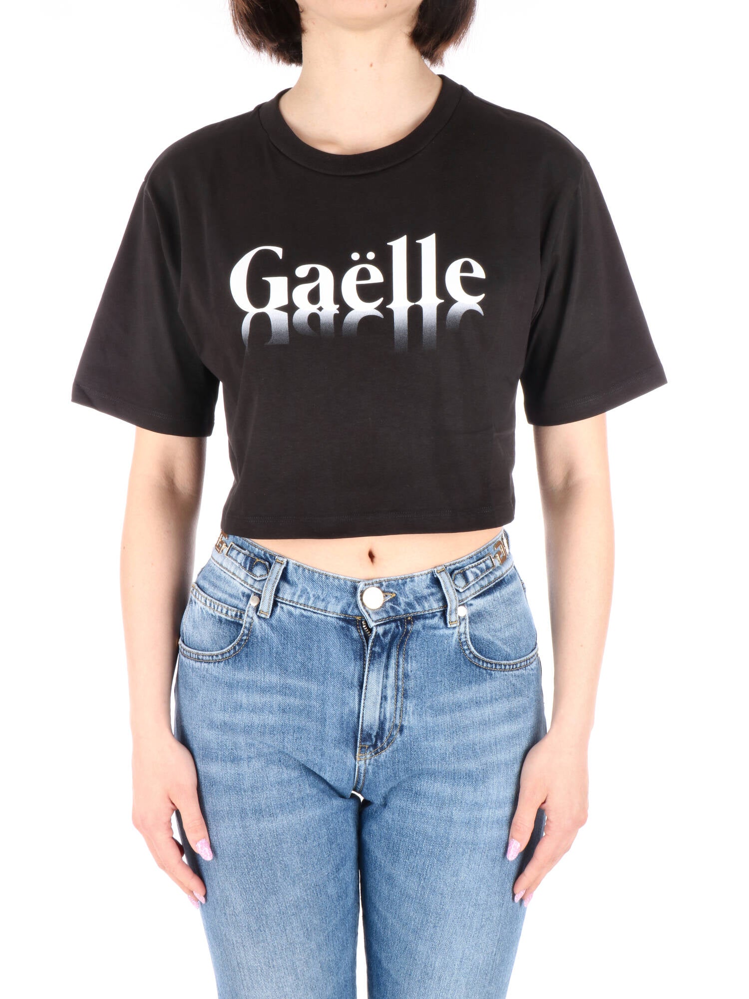 Gaelle Paris t-shirt crop nera