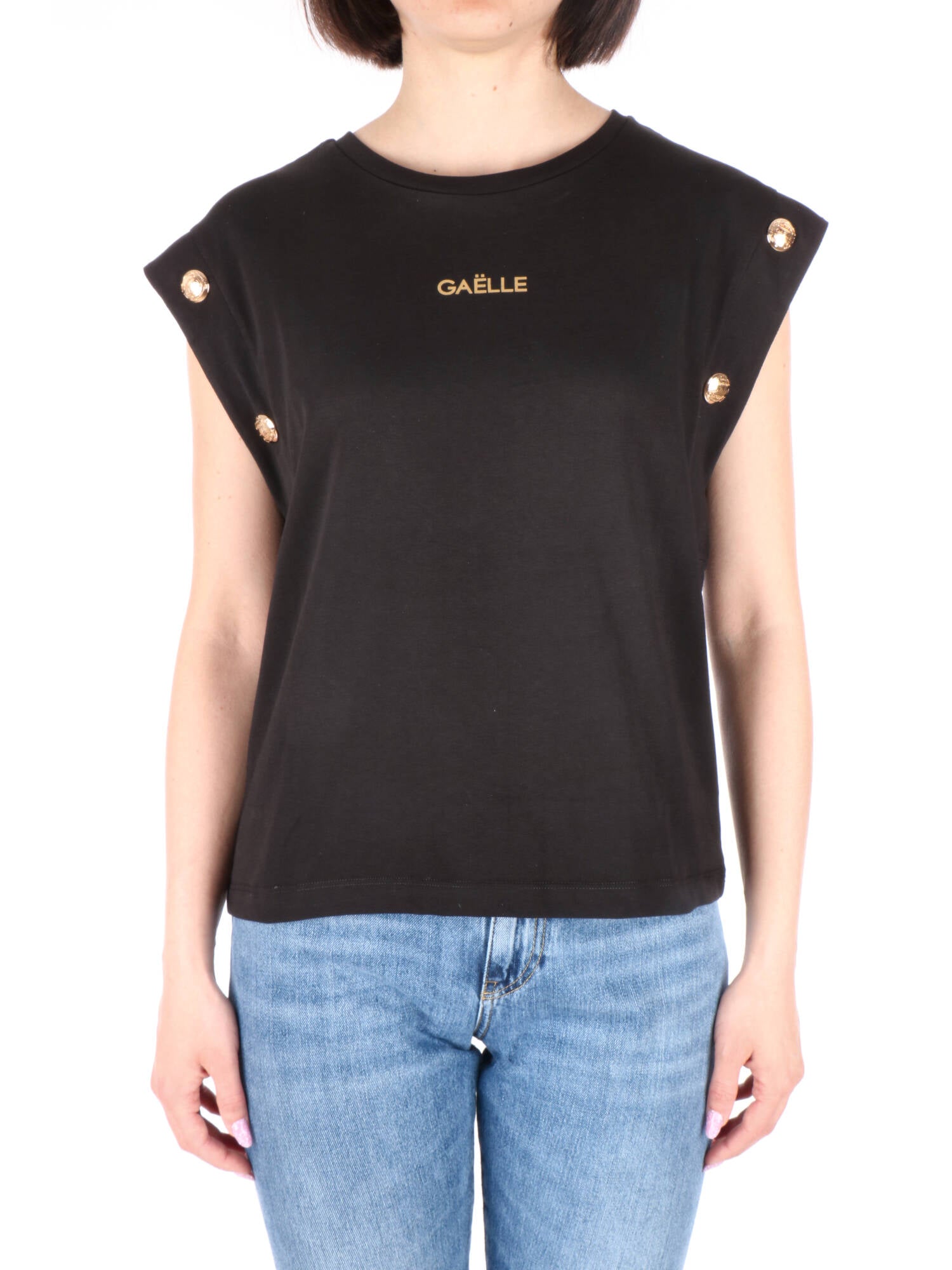 Gaelle Paris T-shirt paricollo nero
