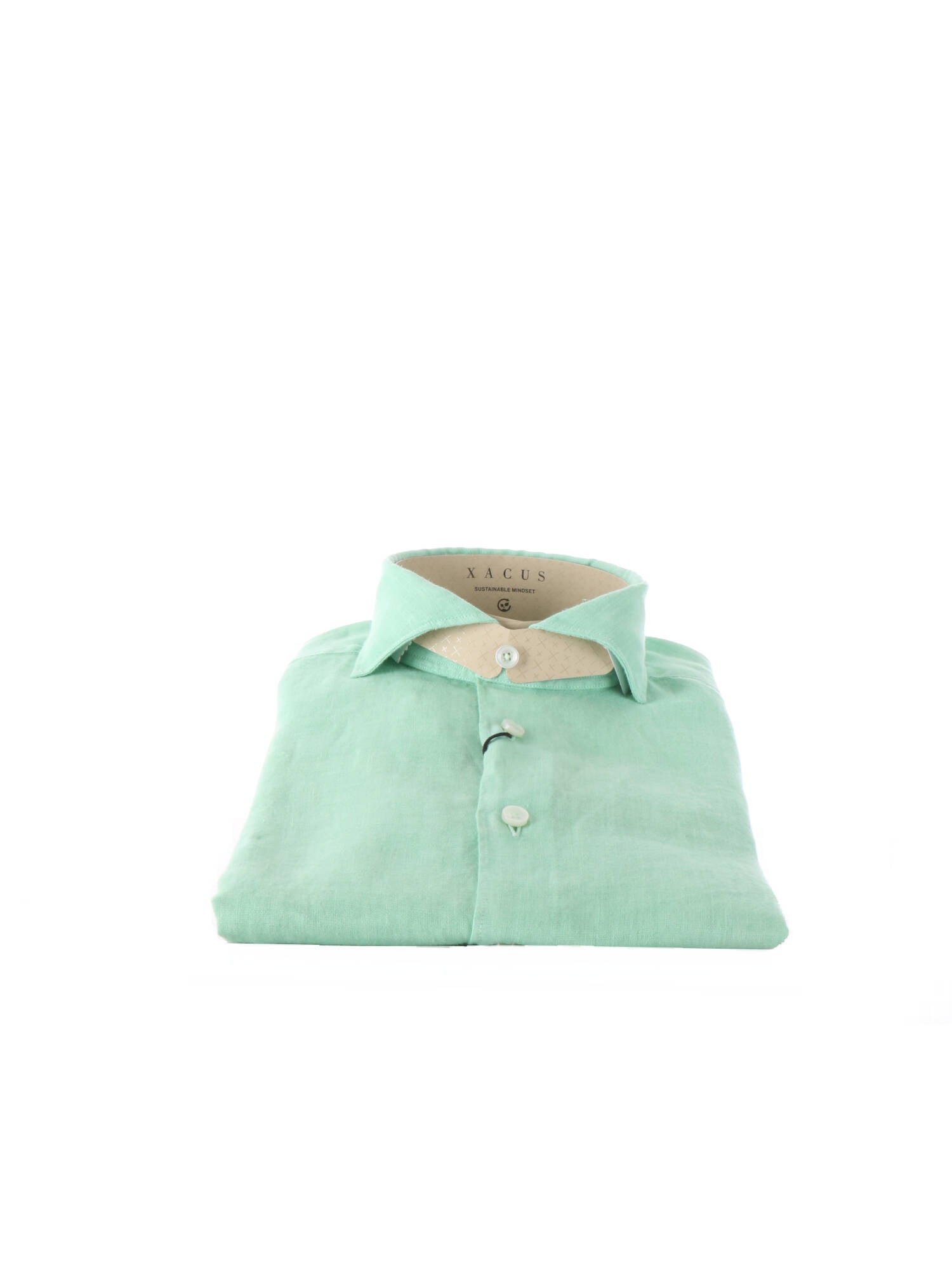 Xacus camicia verde in lino